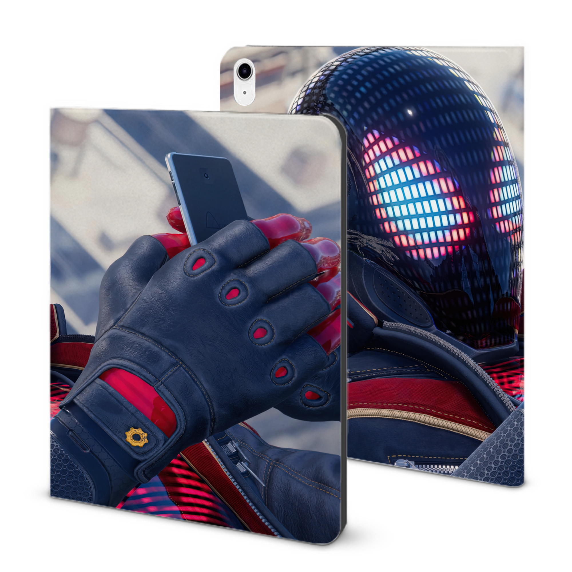 （画像用） Spider Man スパイダーマン IPad ケース ブック型 PUレザー TPU 耐衝撃 軽量 薄型 ペン収納なし 全面保護 IPad 各モデル対応